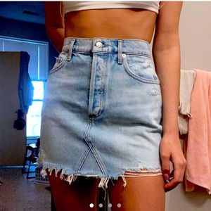 Agolde Denim Mini Skirt